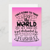 Funny Zitat für Niedliche Plushie-Liebhaber und Sa Postkarte (Vorne/Hinten)