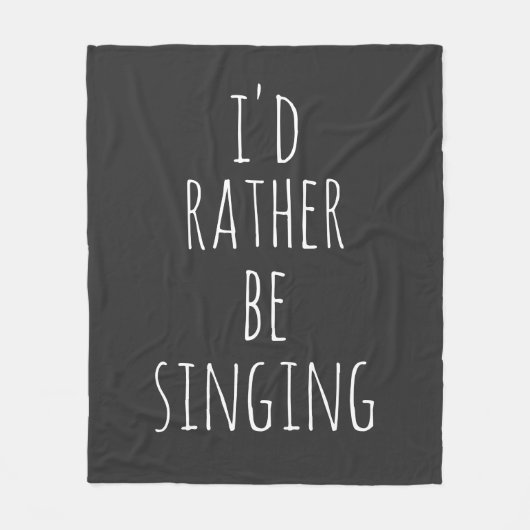 Funny Zitat für Singers Music Lovers Schwarz-weiß Fleecedecke (Vorderseite)