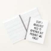 Funny Zitat für vergessene Leute zu tun, White Notizblock (Innenseite)