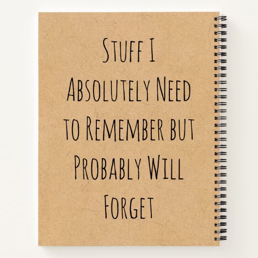 Funny Zitat für vergessene Menschen Notizblock (Rückseite)