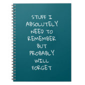 Funny Zitat für vergessene Menschen zu tun, um den Notizblock (Vorderseite)