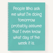 Funny Zitat für vergessene Menschen zu tun, um Spi Notizblock (Vorderseite)