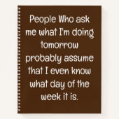 Funny Zitat für vergessene Menschen zu tun, um Spi Notizblock (Vorderseite)