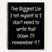 Funny Zitat für vergessene Menschen zu tun, um Spi Notizblock (Vorderseite)