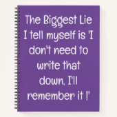 Funny Zitat für vergessene Menschen zu tun, um Spi Notizblock (Vorderseite)