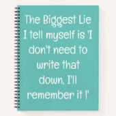 Funny Zitat für vergessene Menschen zu tun, um Spi Notizblock (Vorderseite)