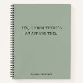 Funny Zitat gibt es eine App einfache grüne Notizblock (Vorderseite)