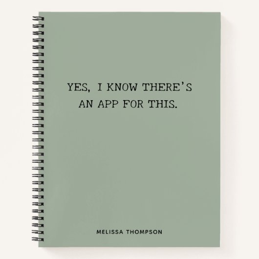 Funny Zitat gibt es eine App einfache grüne Notizblock (Vorderseite)