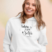 Funny Zitat glauben an Ihr selber schwarzes Skript Sweatshirt