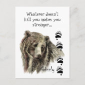 Funny Zitat Grizzly Bär Tötet euch Spaß Postkarte (Vorderseite)