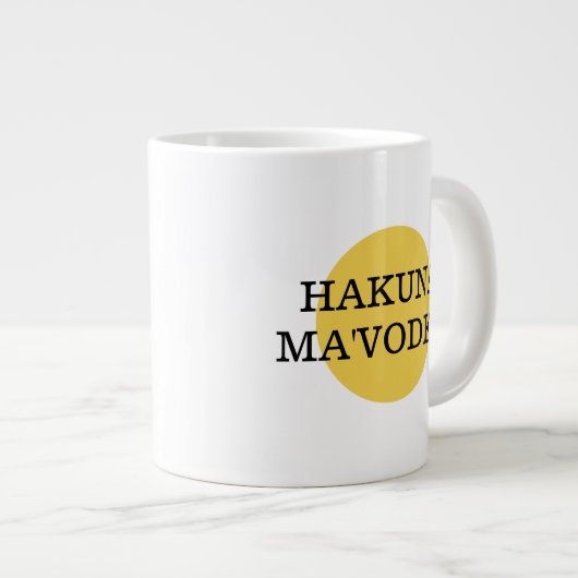 Funny Zitat Hakuna Ma'Vodka Trinken Parody Jumbo-Tasse (Vorderseite Rechts)