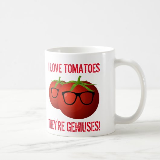 Funny Zitat I Liebe Tomaten. Das sind Geniessen! Kaffeetasse (Rechts)