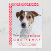 Funny Zitat Ihr Haustier Foto Weihnachtskarte (Vorne/Hinten)