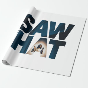 Funny Zitat Jesus Meme sah ich, dass Christlich Geschenkpapier