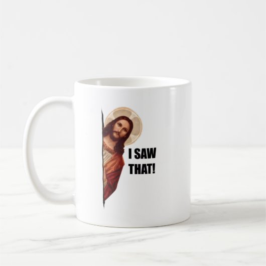 Funny Zitat Jesus Meme sah ich, dass Christlich Kaffeetasse (Links)