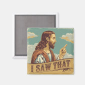 Funny Zitat Jesus Meme sah ich, dass Christlich Magnet (Vorderseite/Rückseite)
