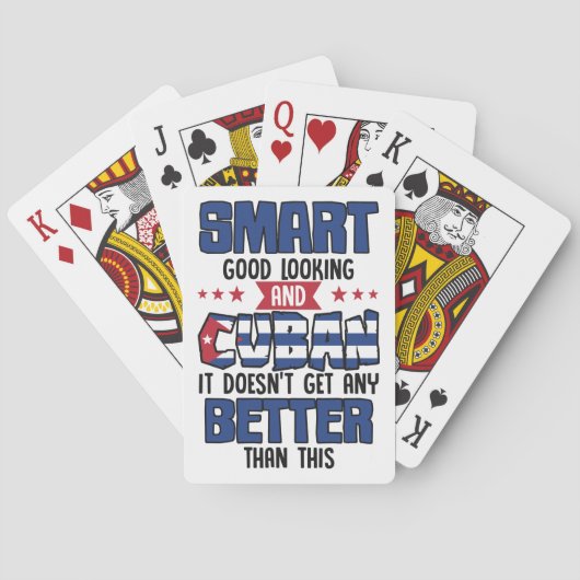 Funny Zitat kubanische Flaggenstaatlichkeit Spielkarten (Rückseite)