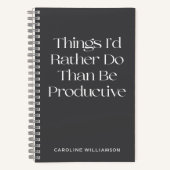 Funny Zitat Lazy Aufschieben Personalisiert Notizblock (Vorderseite)