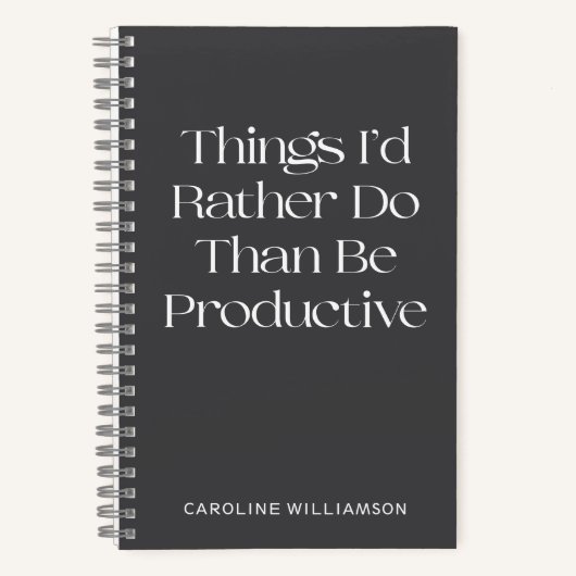 Funny Zitat Lazy Aufschieben Personalisiert Notizblock (Vorderseite)