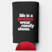 Funny Zitat Leben ist eine Reise ... Selters Dosenkühler (Vorderseite)