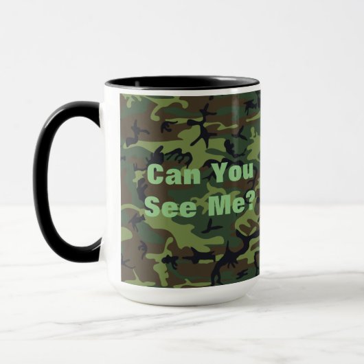 Funny Zitat Military Green Camouflage Tasse (Links)