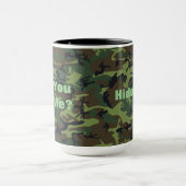 Funny Zitat Military Green Camouflage Tasse (Zentrum)