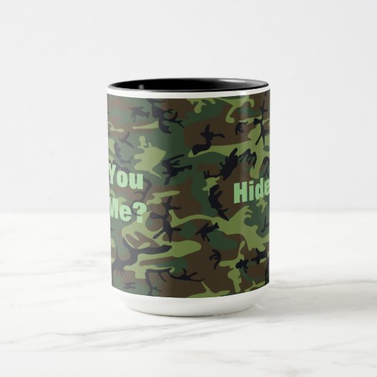Funny Zitat Military Green Camouflage Tasse (Zentrum)