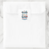 Funny Zitat mit Dinner Kabinett Quadratischer Aufkleber (Tasche)