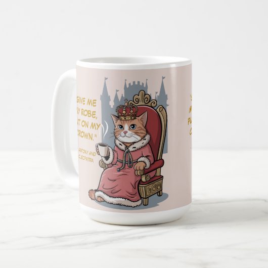 Funny Zitat Niedlich Cat Modern Shakespeare Kaffeetasse (Vorderseite Links)