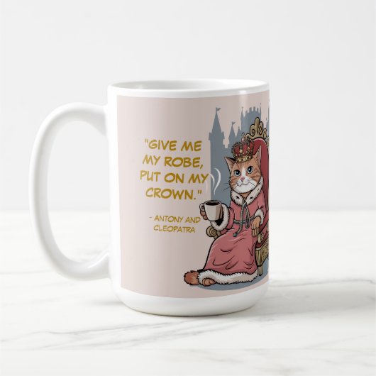 Funny Zitat Niedlich Cat Modern Shakespeare Kaffeetasse (Links)