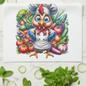 Funny Zitat Niedlich Chicken Koch Kochen Geschirrtuch (Gefaltet)