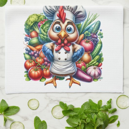 Funny Zitat Niedlich Chicken Koch Kochen Geschirrtuch (Gefaltet)