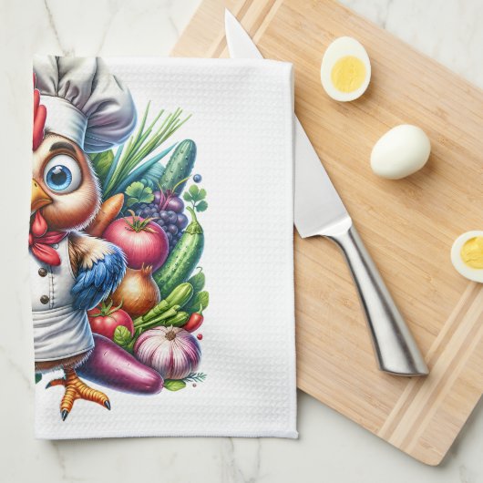 Funny Zitat Niedlich Chicken Koch Kochen Geschirrtuch (Viertel Falte)