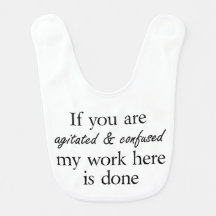 Funny Zitat niedliche Babybibs Witz Geschenke