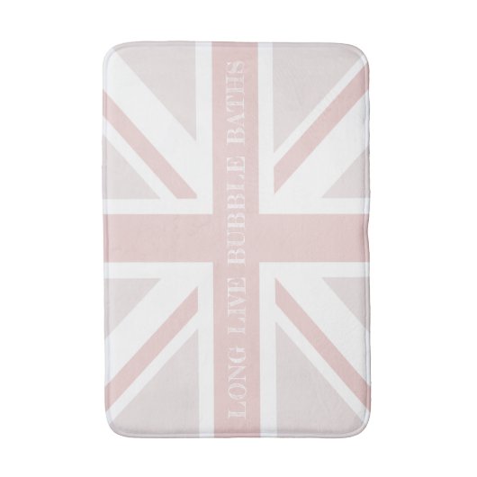 Funny Zitat Pink Union Jack Flag Bath Mat Badematte (Vorderseite Vertikal)