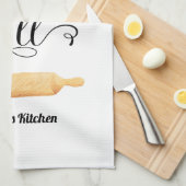 Funny Zitat Schwarz-weiß Baker Geschirrtuch (Viertel Falte)