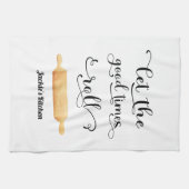 Funny Zitat Schwarz-weiß Baker Geschirrtuch (Horizontal)