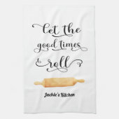 Funny Zitat Schwarz-weiß Baker Geschirrtuch (Vertikal)