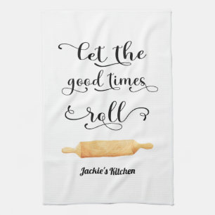 Funny Zitat Schwarz-weiß Baker Geschirrtuch