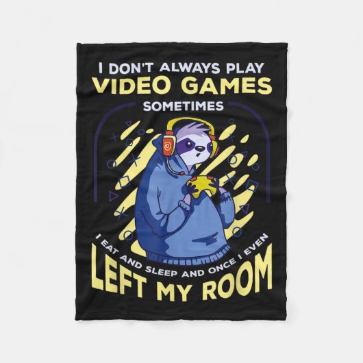 Funny Zitat Slog Video Games Funny Retro Fleecedecke (Vorderseite)
