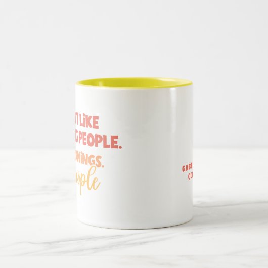 Funny Zitat Snarky "Ich mag keine Morgenmenschen" Zweifarbige Tasse (Mittel)