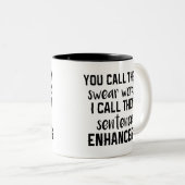 Funny Zitat Swear Words Sentence Enhancers Black Zweifarbige Tasse (VorderseiteRechts)