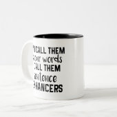Funny Zitat Swear Words Sentence Enhancers Black Zweifarbige Tasse (Vorderseite Links)