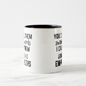 Funny Zitat Swear Words Sentence Enhancers Black Zweifarbige Tasse (Mittel)