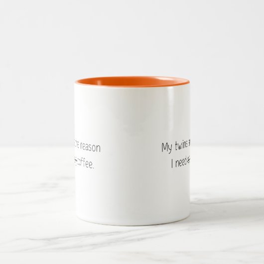 Funny Zitat Trendgift Geschenk Kaffee Tasse Twins (Mittel)