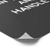 Funny Zitat über Lebensberatung und Widerstandskra Poster (Ecke)