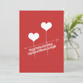 Funny Zitat und herzgestapelte Balloons Feiertagskarte (Stehend Vorderseite)