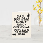 Funny Zitat Vatertag Vater Liebe Joke Karte (Gelbe Blume)