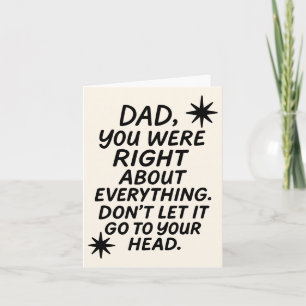 Funny Zitat Vatertag Vater Liebe Joke Karte