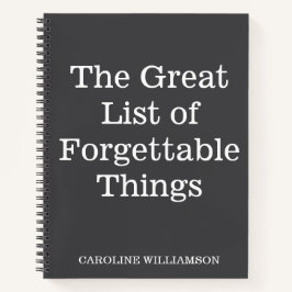 Funny Zitat Vergessliche Dinge Personalisierter Na Notizblock